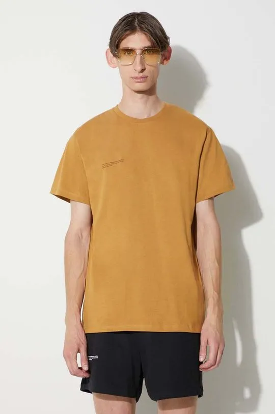 Pangaia cotton t-shirt brown color