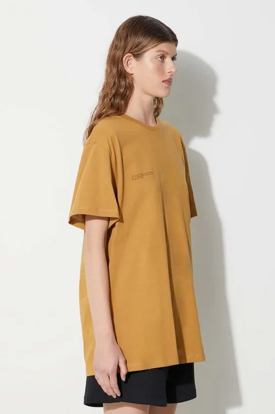 Pangaia cotton t-shirt brown color