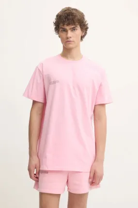 Pangaia cotton t-shirt pink color with a print