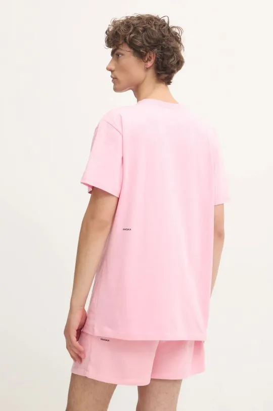 Pangaia cotton t-shirt pink color with a print