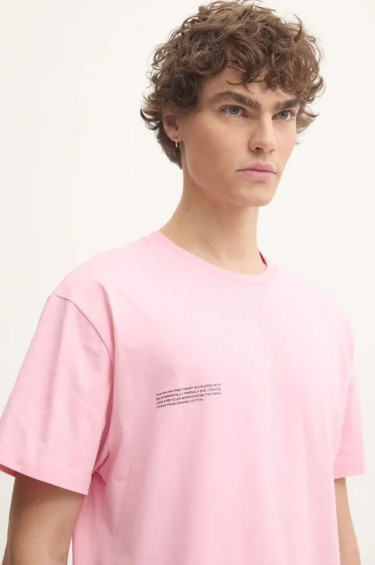 Pangaia cotton t-shirt pink color with a print