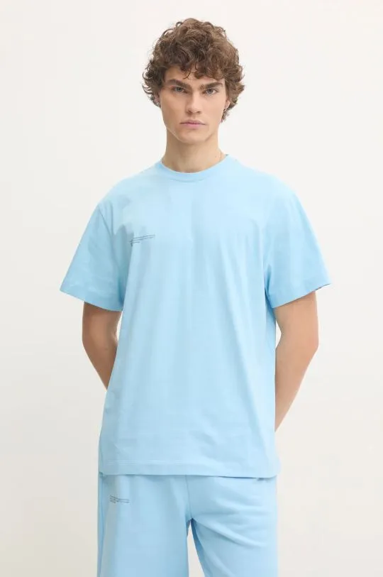 Pangaia cotton t-shirt turquoise color with a print