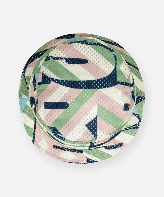 Paper Planes Diamond & Stripes Bucket Hat - Pink