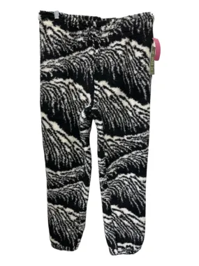 Parks Project Size M Black & White Polyester Sherpa Printed High Rise Pants