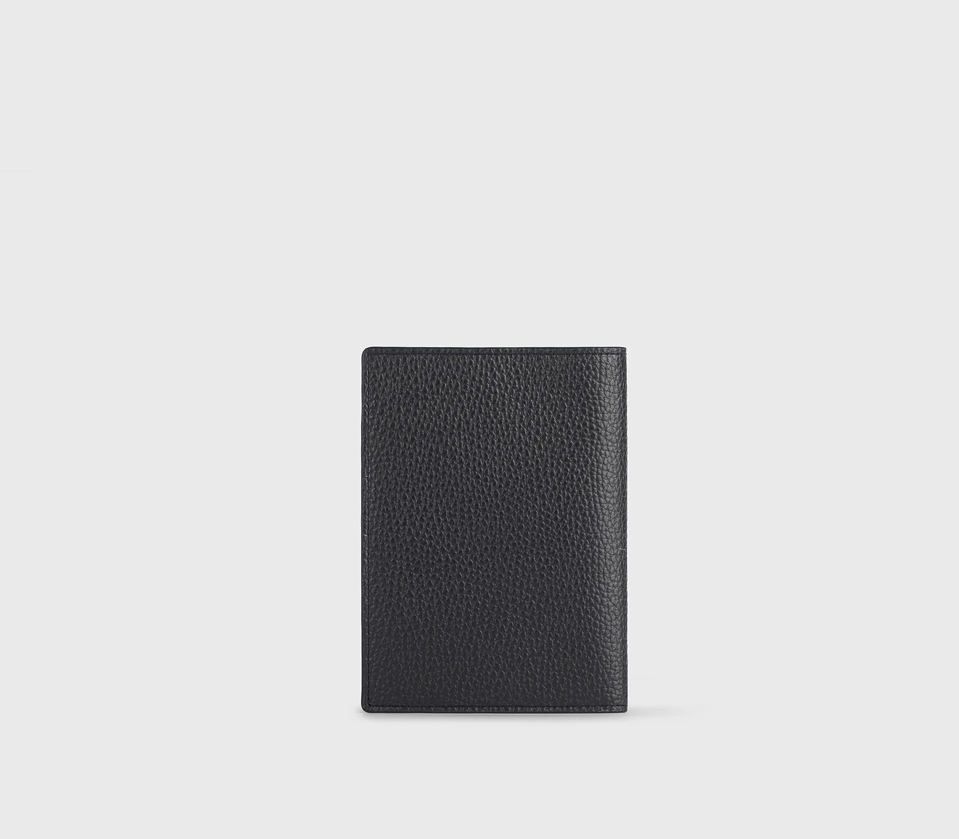 Passport holder in blue leather