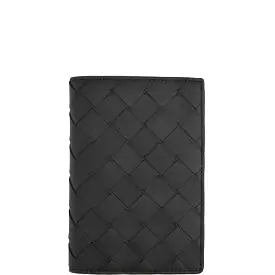 Passport Holder Intrecciato, Black