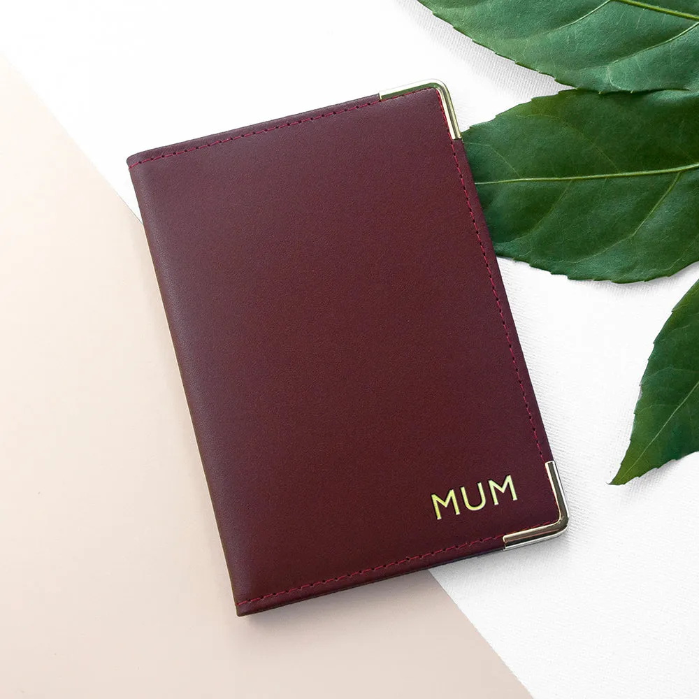 Personalised Luxury Leather Passport Cover