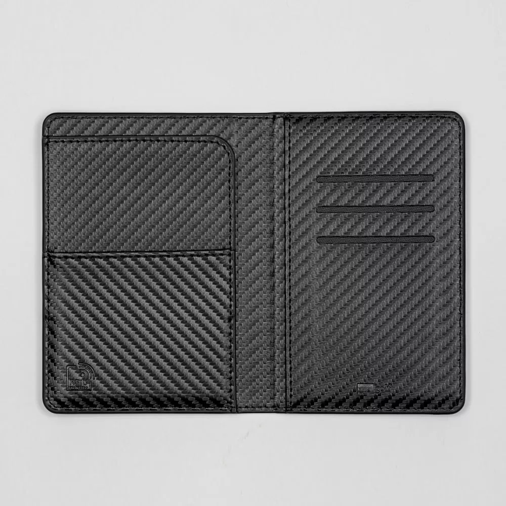 Personalised Premium Passport Holder and Luggage Tag (Carbon Fibre)