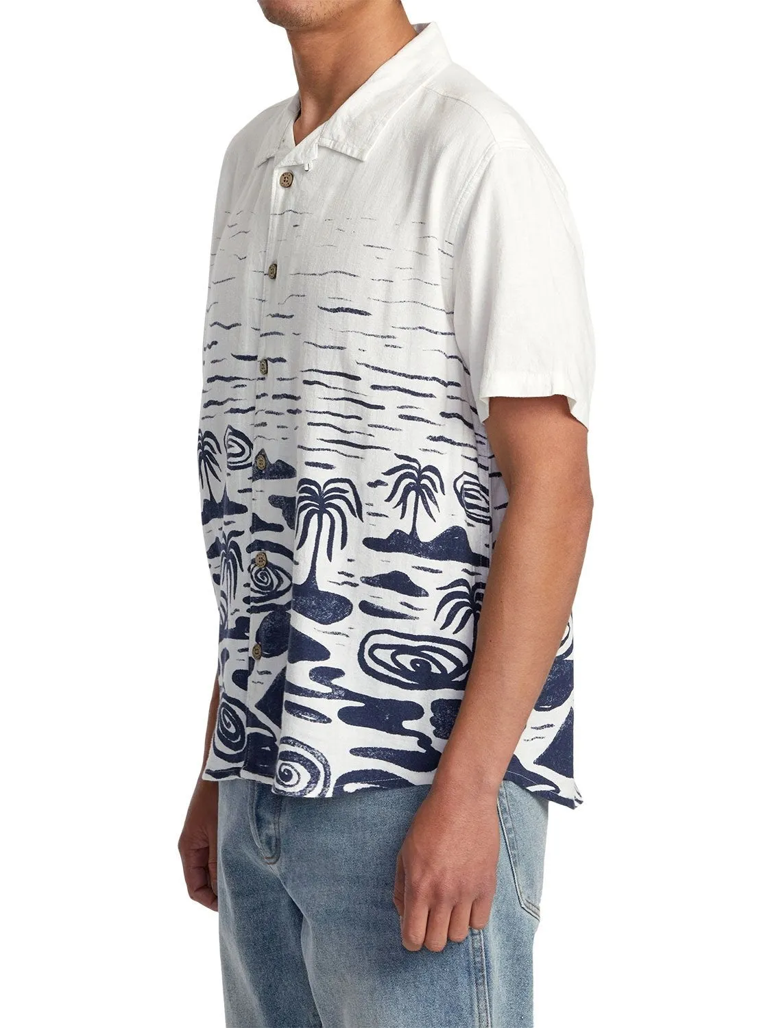 RVCA Men's Wasted Palms Shirt