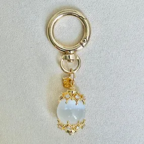 Selenite Bag Charm/Key Ring