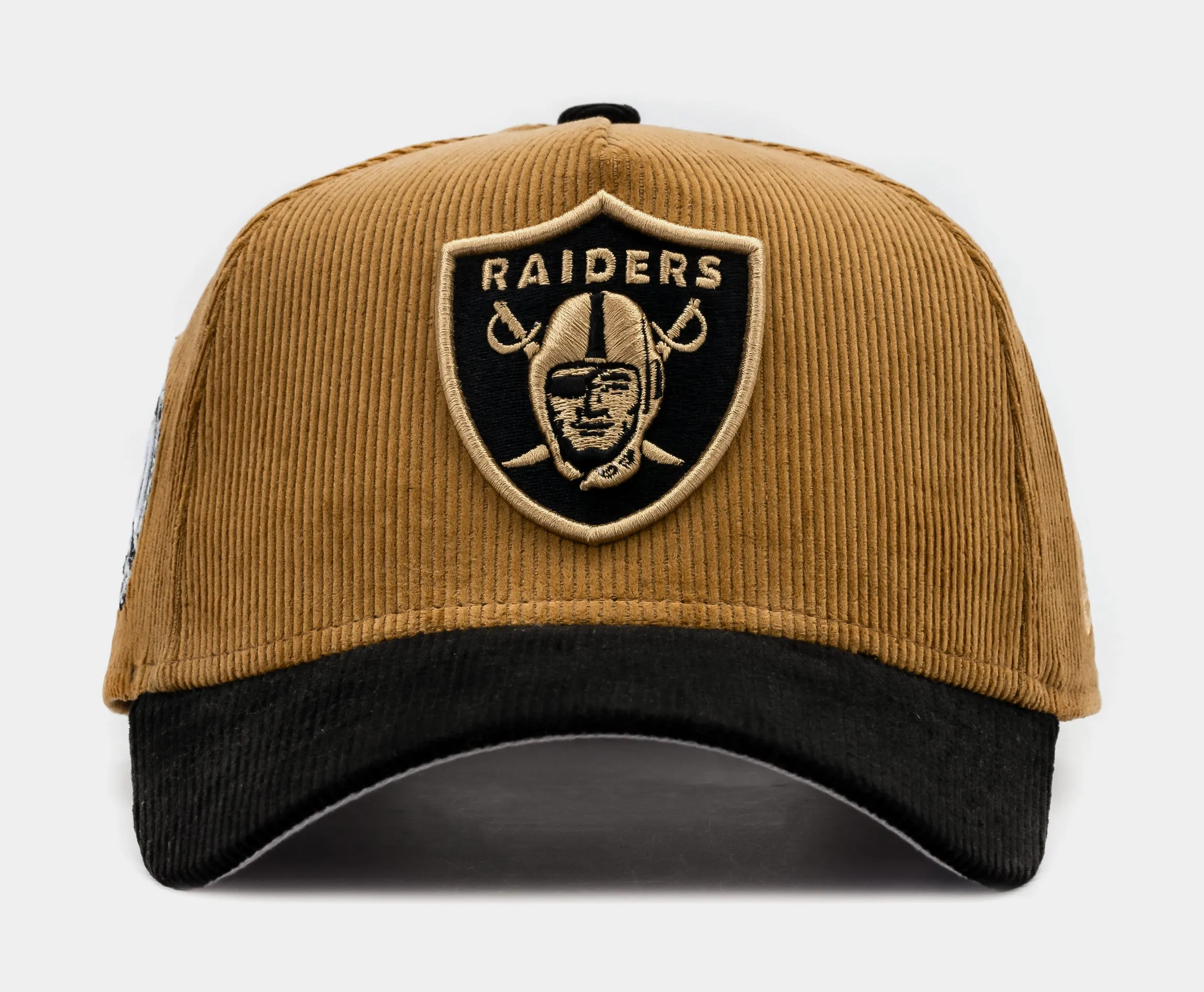 Shoe Palace Exclusive Las Vegas Raiders Corduroy 9Forty Snapback Mens Hat (Brown/Black)