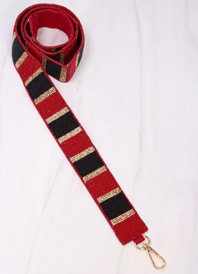 Stadium Striped Strap GARNET BLACK