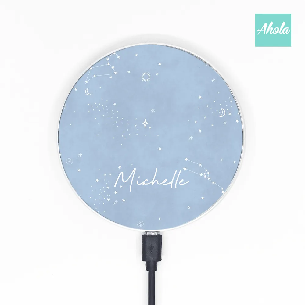 【Starry Sky】15W Ultra thin FastWireless Charger Pad 星空圖名字無線差電板