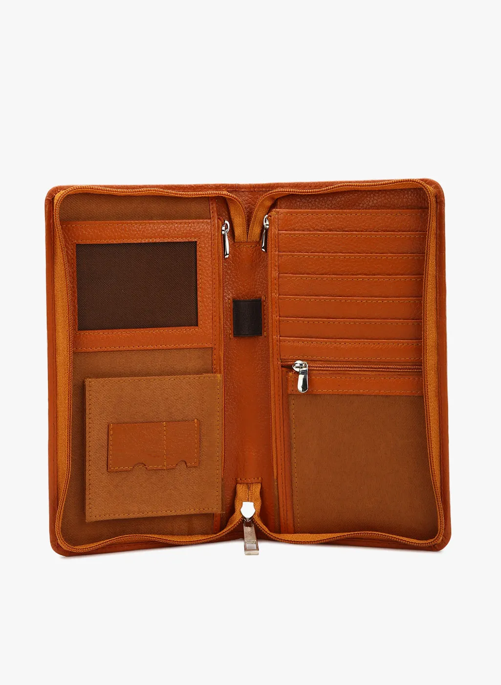 Teakwood Genuine Leathers Unisex Passport holder Solid Tan