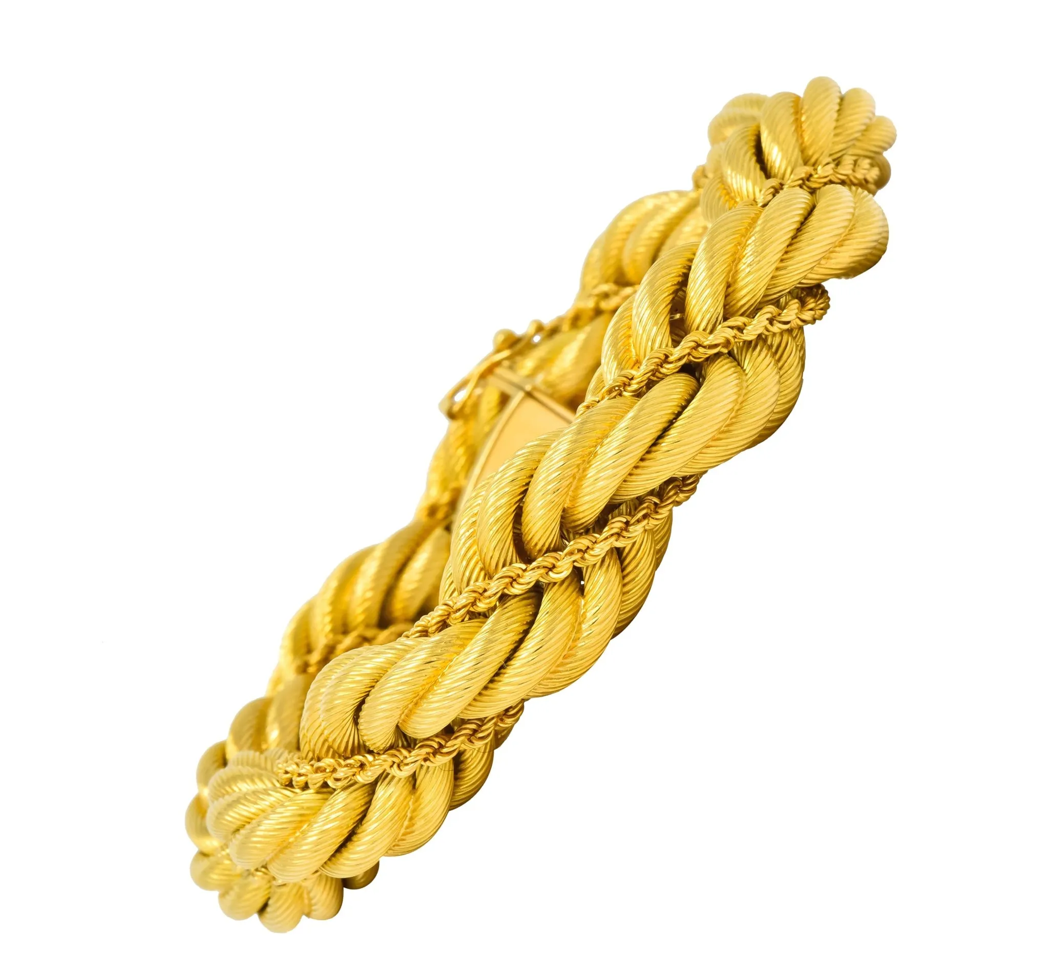 Tiffany & Co. Vintage 18 Karat Gold Large Twisted Rope Bracelet Circa 1970