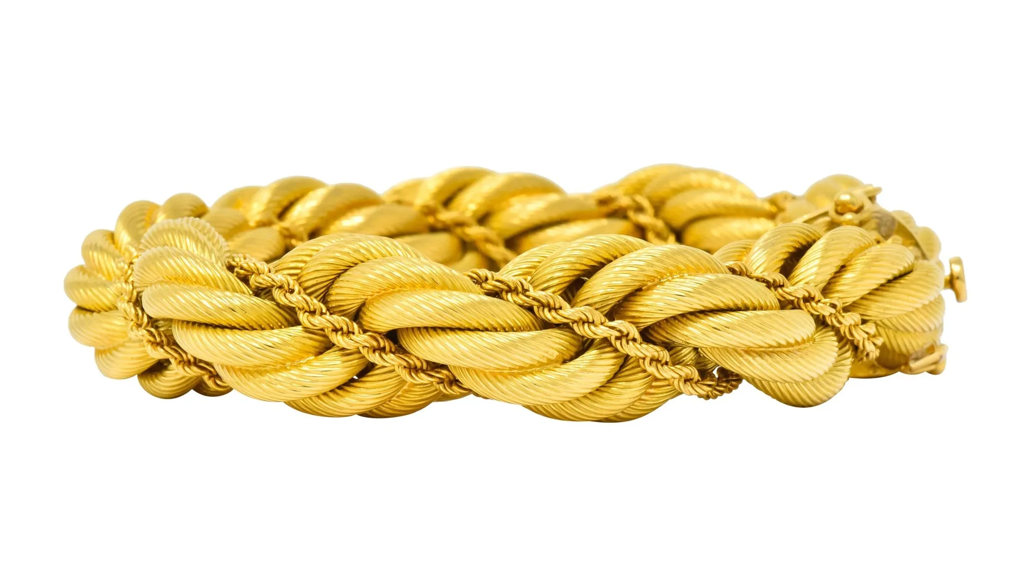 Tiffany & Co. Vintage 18 Karat Gold Large Twisted Rope Bracelet Circa 1970