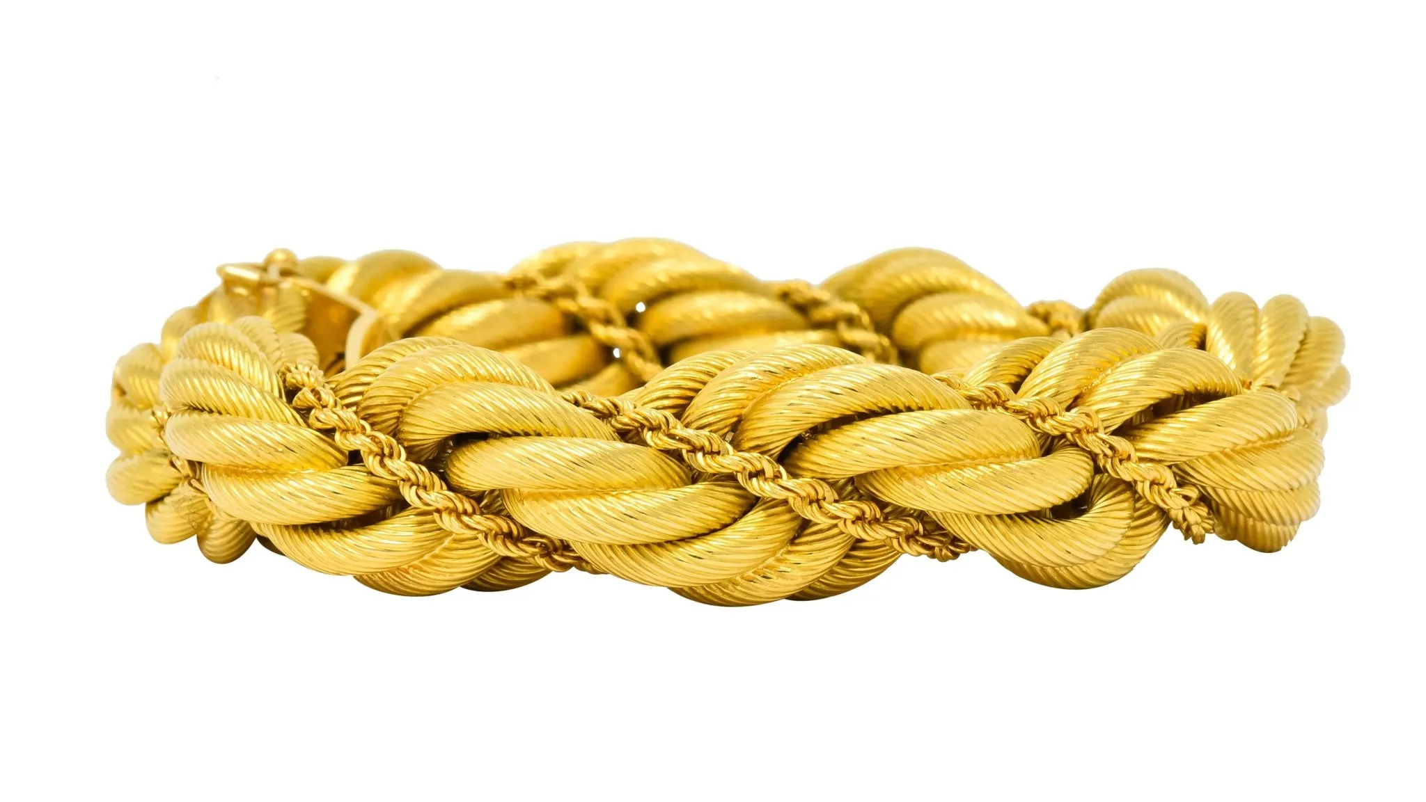 Tiffany & Co. Vintage 18 Karat Gold Large Twisted Rope Bracelet Circa 1970