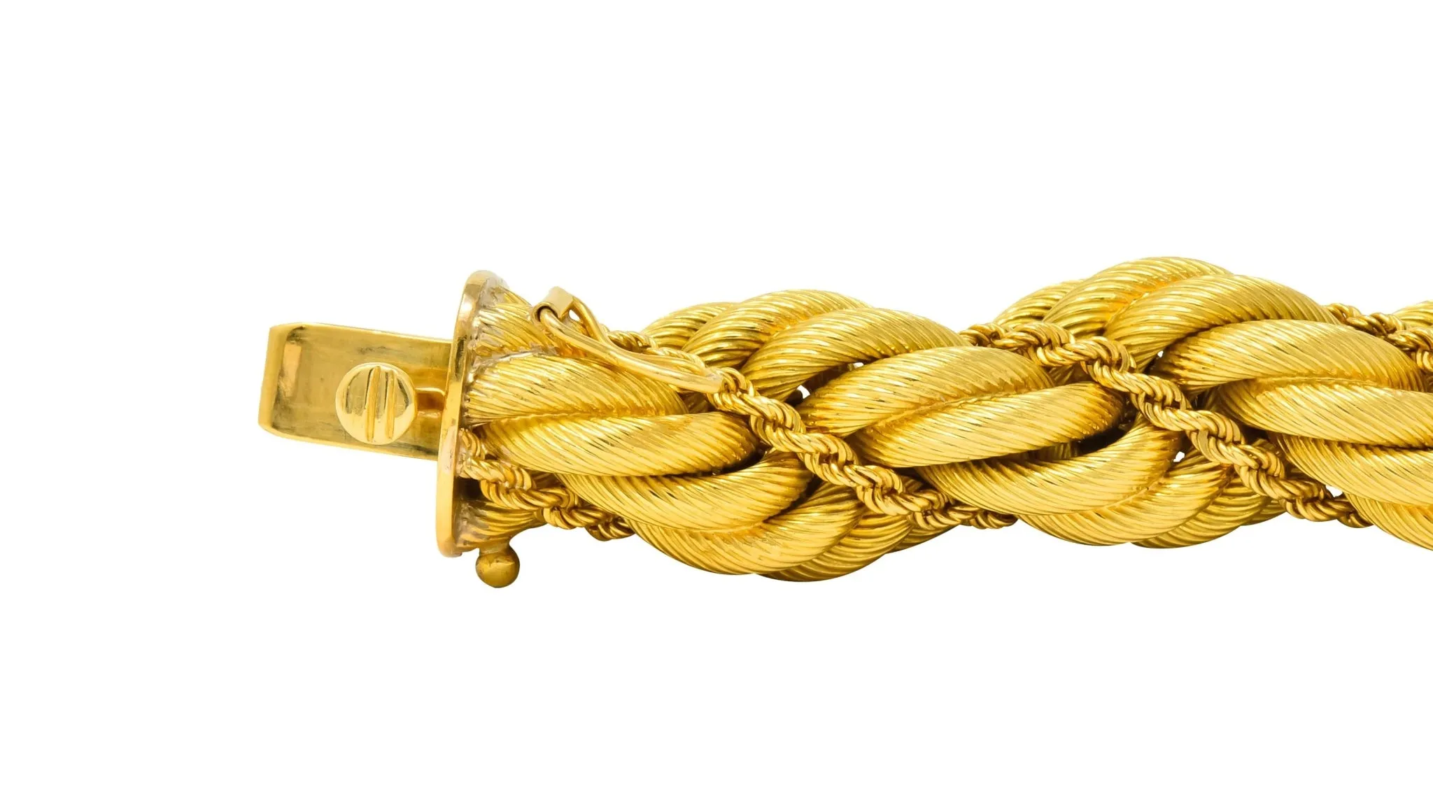 Tiffany & Co. Vintage 18 Karat Gold Large Twisted Rope Bracelet Circa 1970