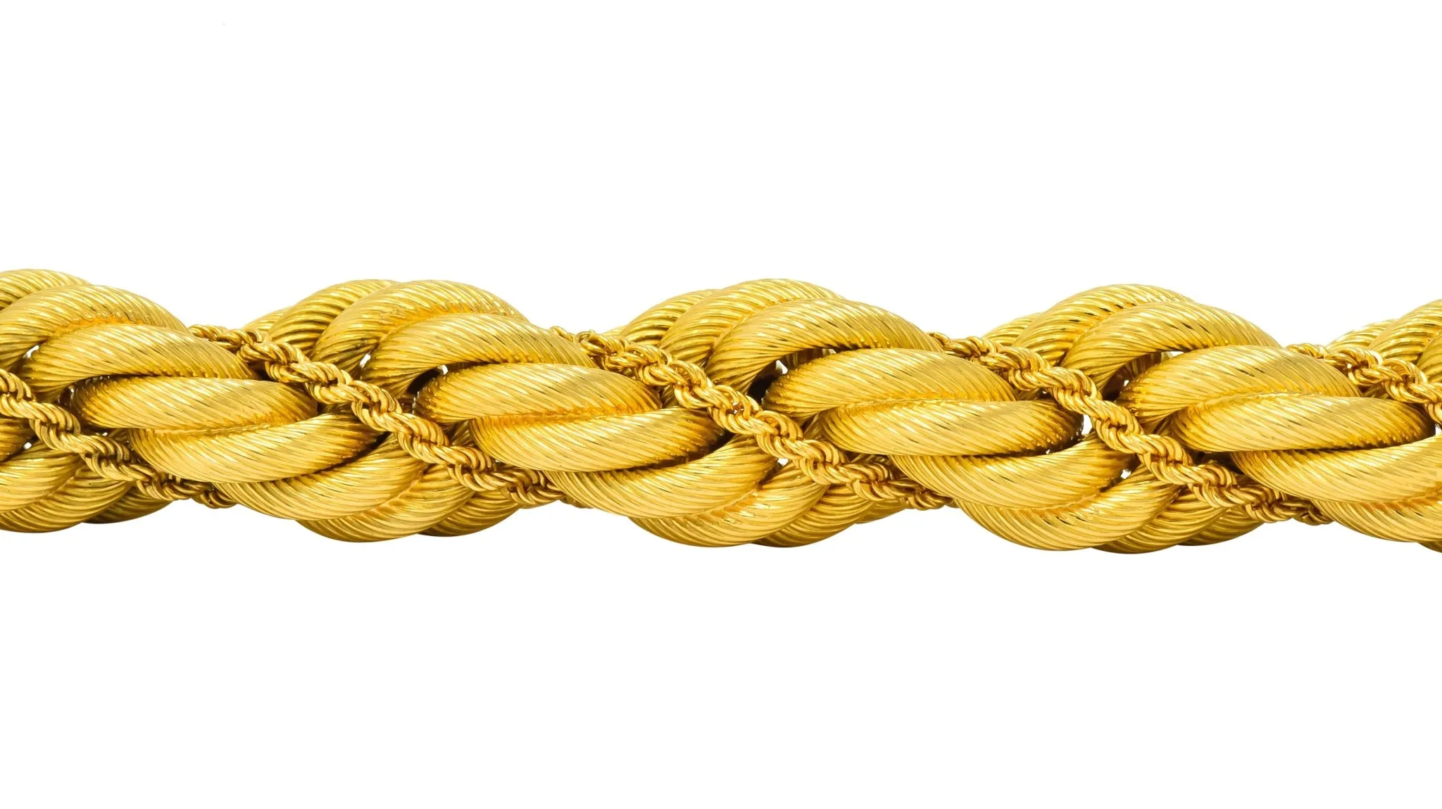 Tiffany & Co. Vintage 18 Karat Gold Large Twisted Rope Bracelet Circa 1970