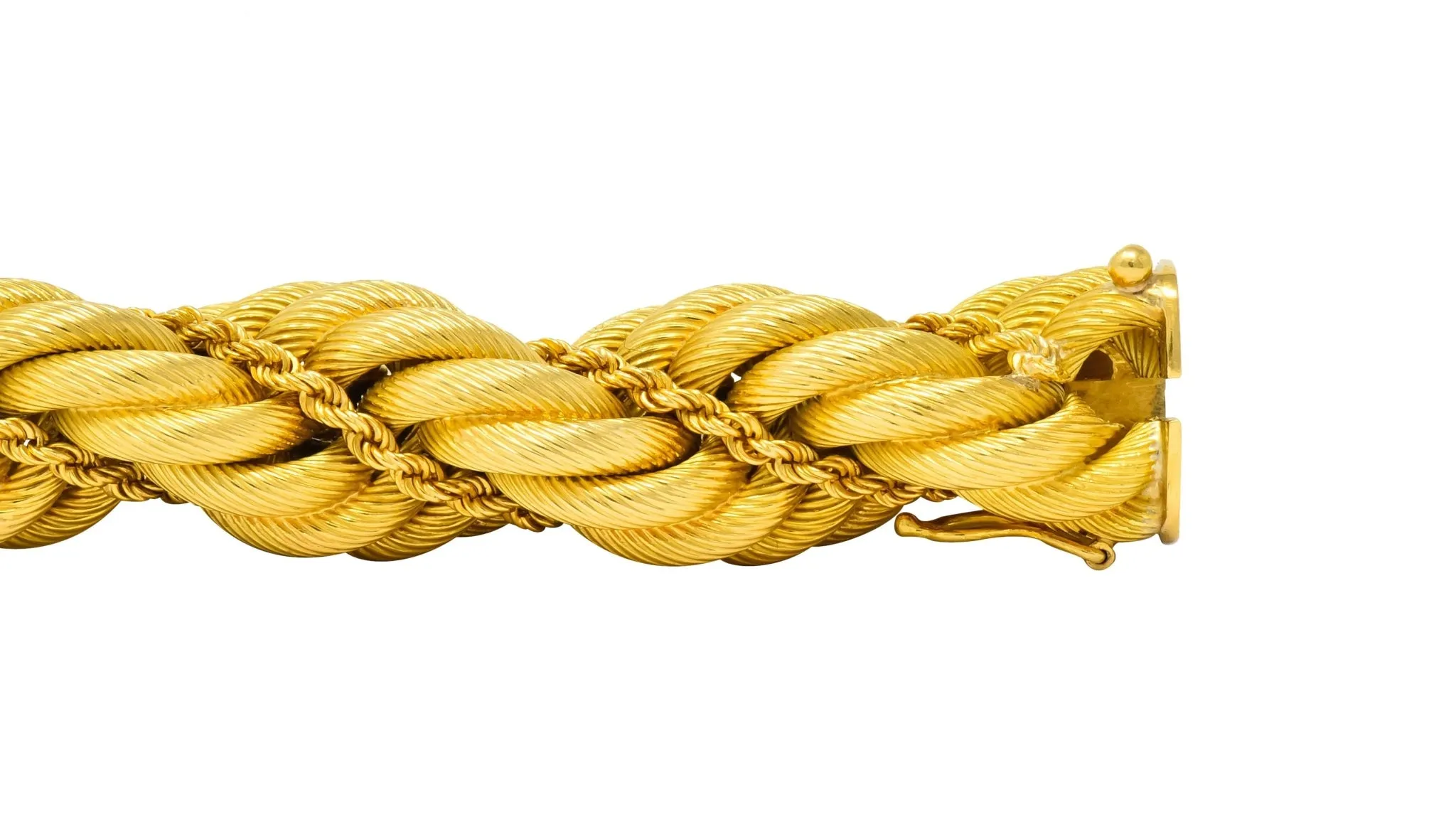 Tiffany & Co. Vintage 18 Karat Gold Large Twisted Rope Bracelet Circa 1970