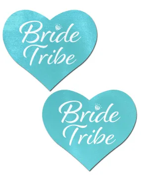 Tiffany Blue 'Bride Tribe' Heart Nipple Pasties