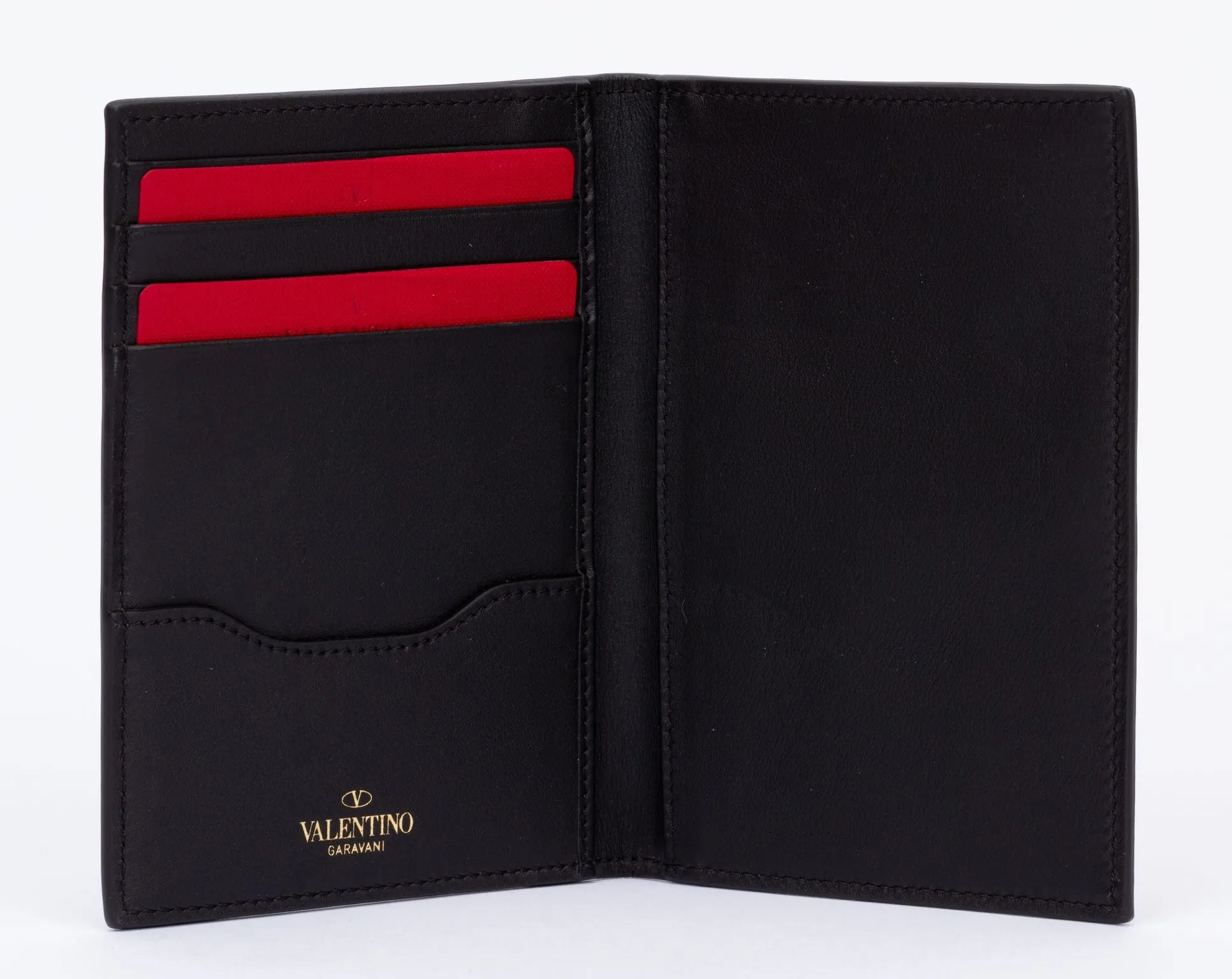 Valentino Passport Cover Black White