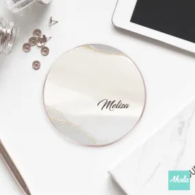 【White Agate】15W Ultra thin FastWireless Charger Pad 白瑪瑙名字無線差電板