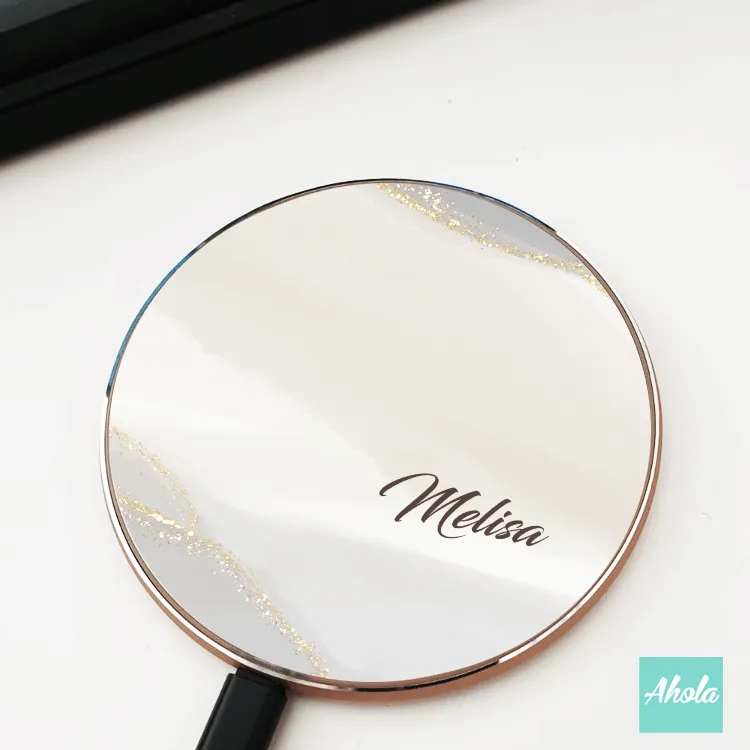 【White Agate】15W Ultra thin FastWireless Charger Pad 白瑪瑙名字無線差電板