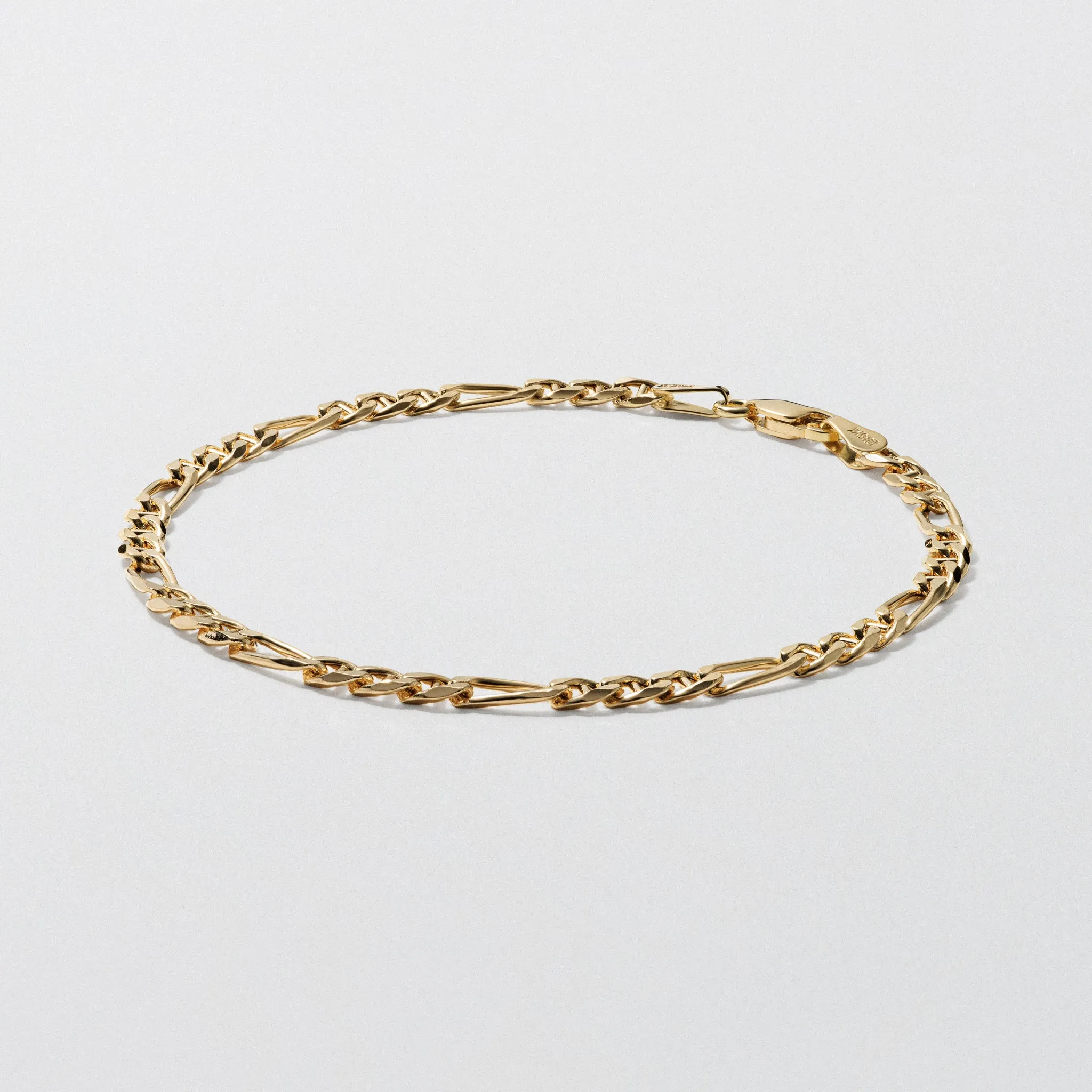 Yellow Gold Anchor Bracelet - Polished 3.95mm