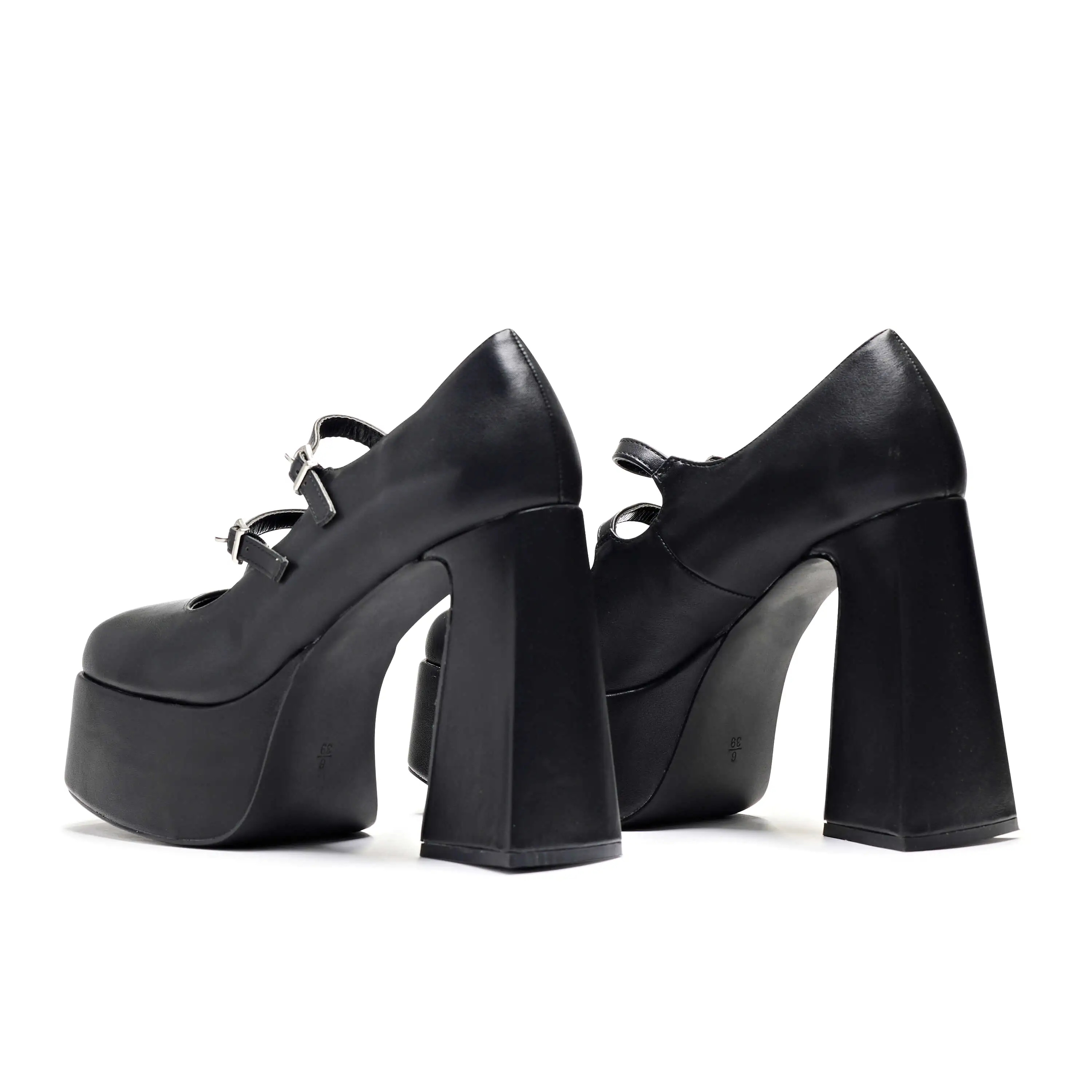 Zeba Black Platform Heels